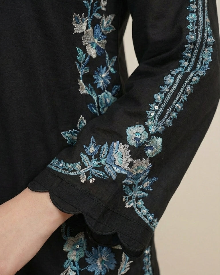 3 Piece Summer Cotton Suit-Embroidered (Pret)