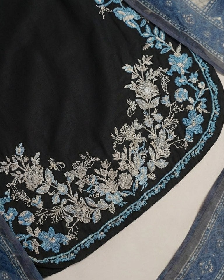 3 Piece Summer Cotton Suit-Embroidered (Pret)