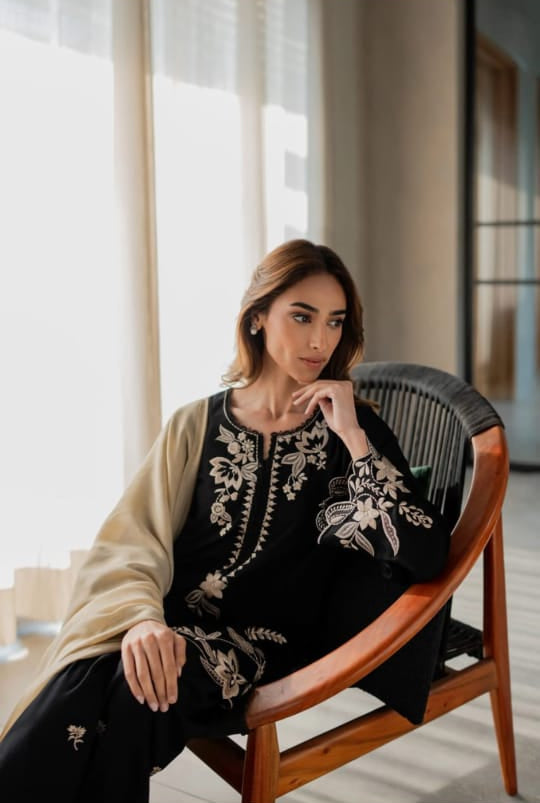 3 Piece Cotton Suit -Embroidered (Pret)