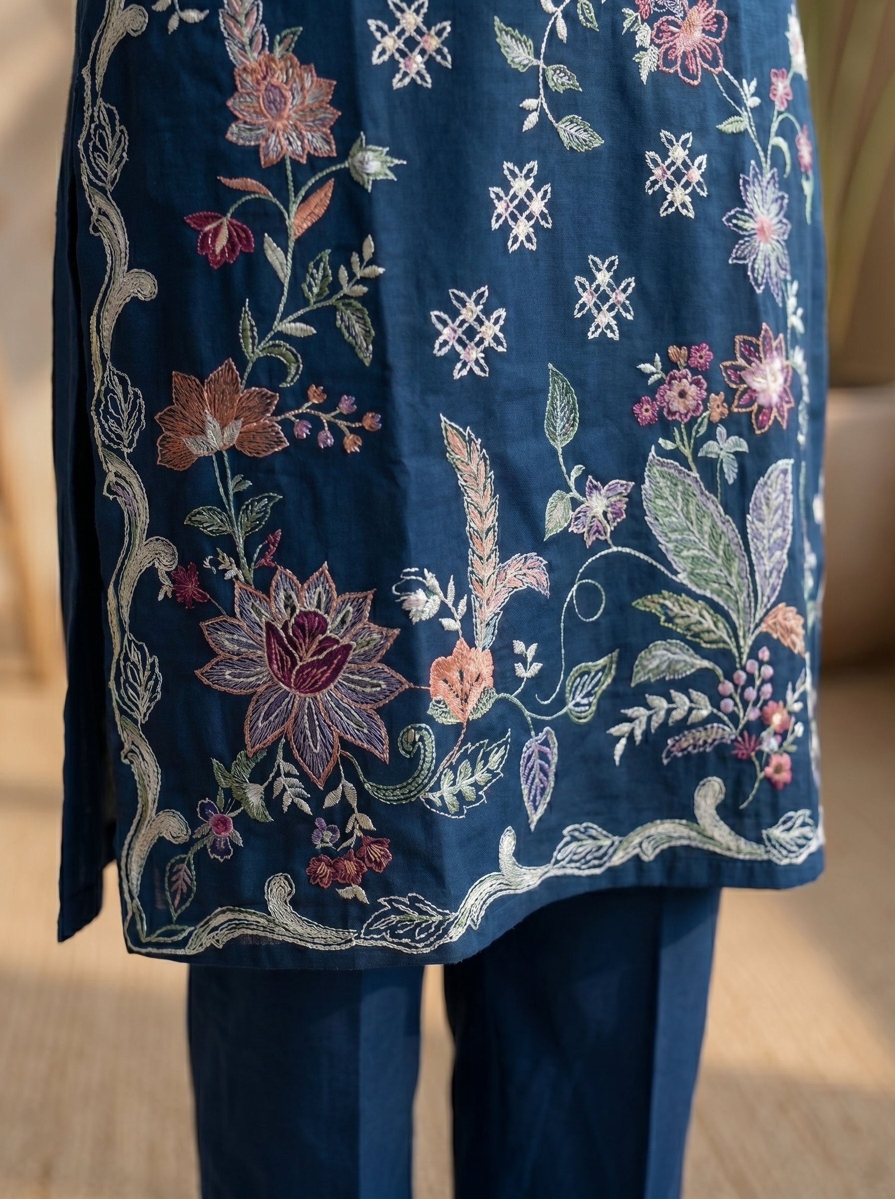 3 Piece Summer Cotton suit-Embroidered (Pret)