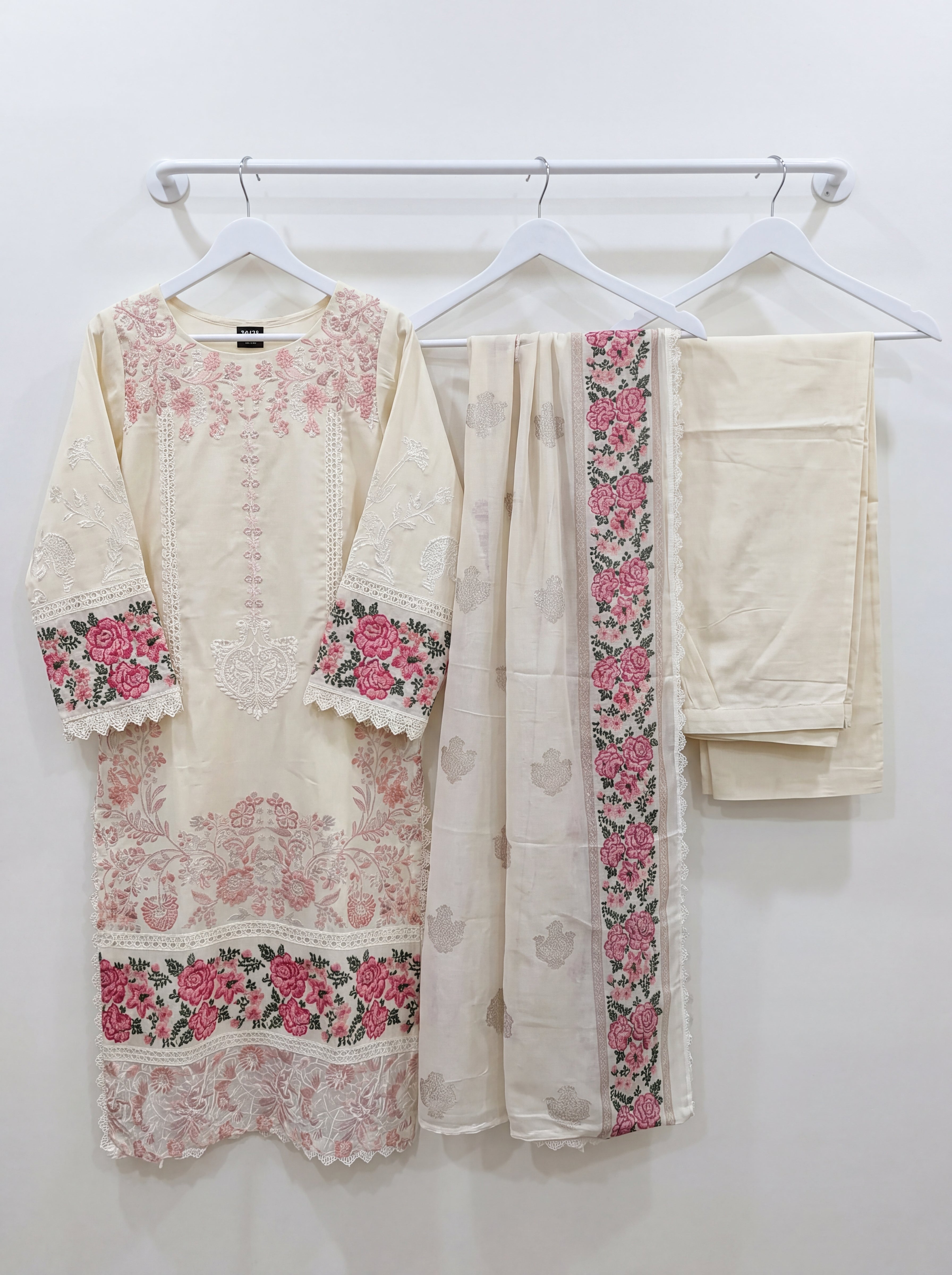 3 Piece Luxury Lawn Suit- Heavy Embroidered (Pret)