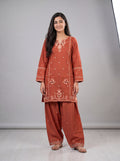2 Piece Cotton Suit-Embroidered (Pret)