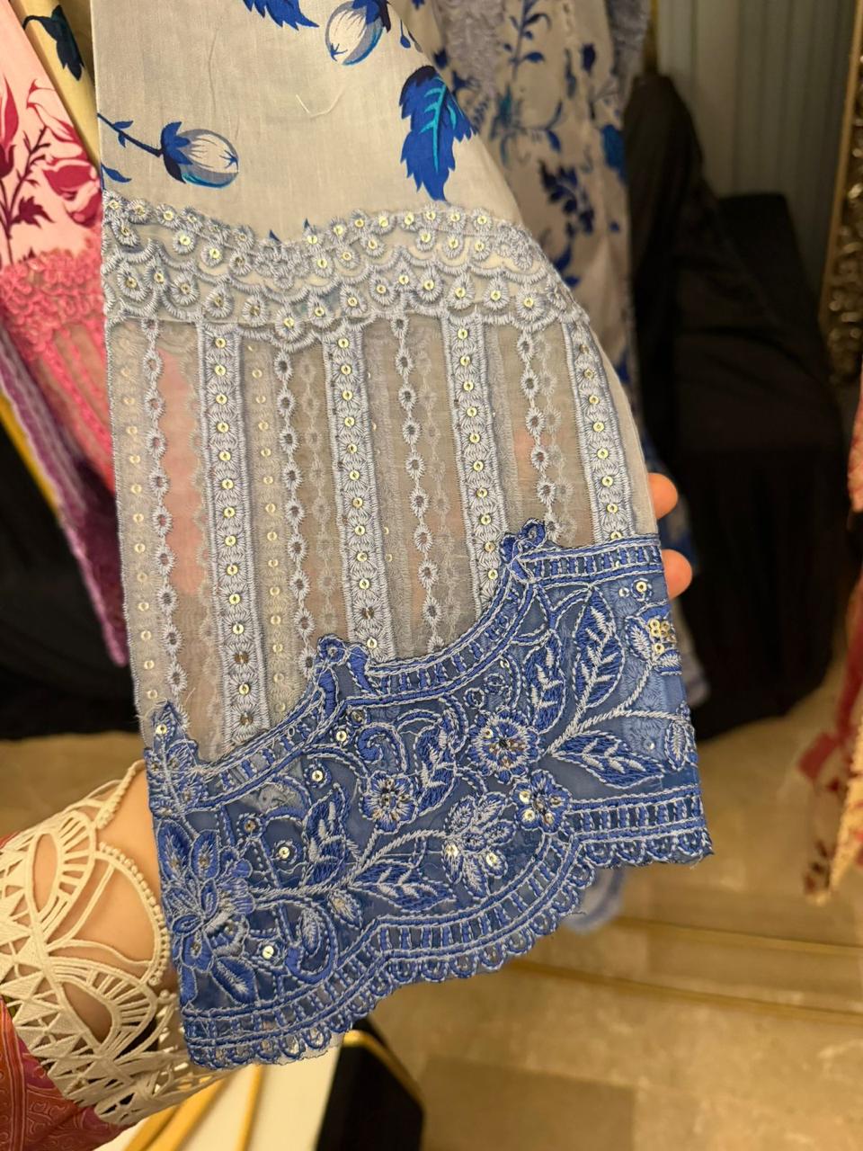 3 Piece Luxury Lawn Suit-Embroidered (Pret)