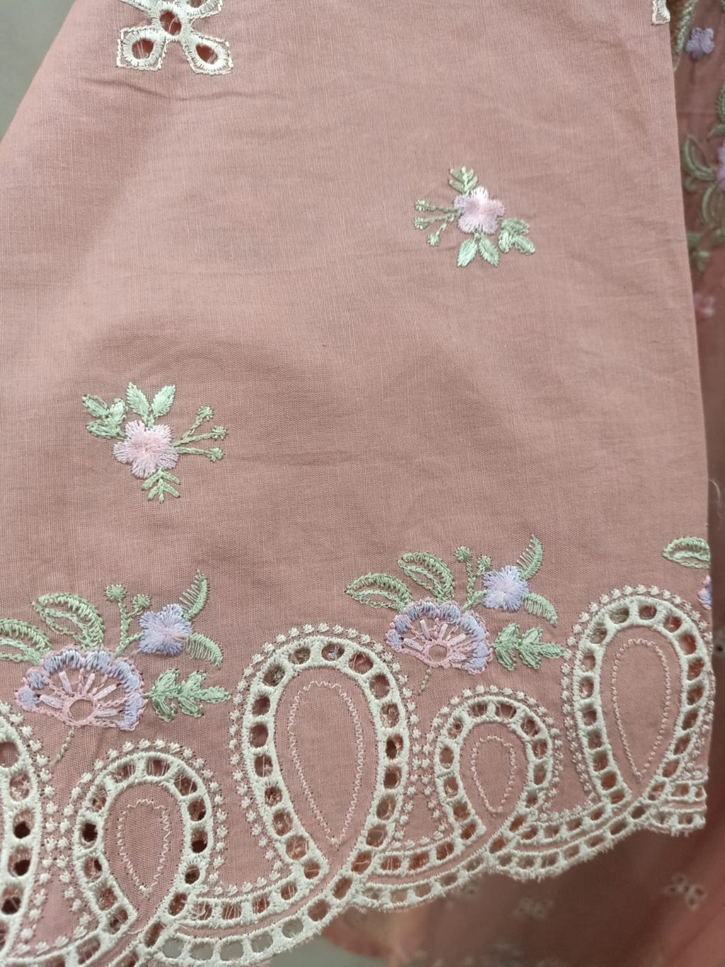 3 Piece Summer Cotton Suit Embroidered (Pret)